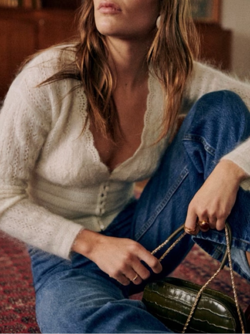 SEZANE Suzanne Ecru Jumper XXS